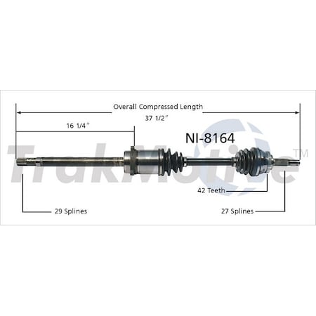 Surtrack Axle Cv Axle Shaft, Ni-8164 NI-8164